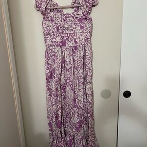 Abercrombie & Fitch Purple and White Floral Maxi Dress